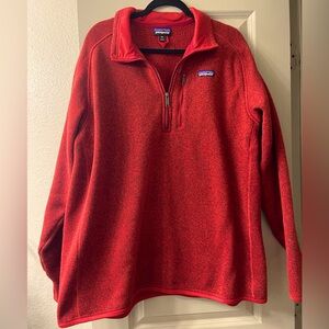 XXL Red Patagonia Quarter Zip Pullover